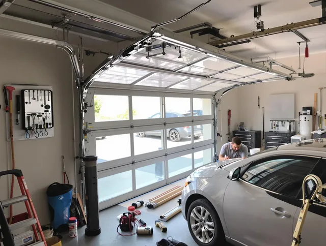Garage door noise reduction service by Bridgeport Garage Door Repair in Bridgeport