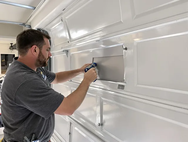 Garage door panel repair by Bridgeport Garage Door Repair in Bridgeport