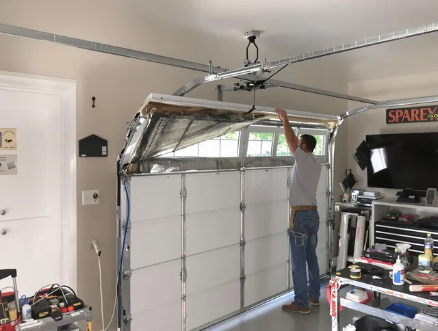 Garage door section replacement by Bridgeport Garage Door Repair in Bridgeport