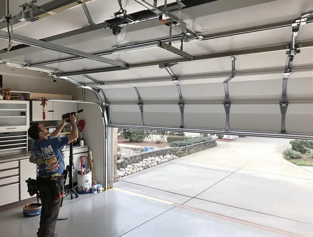 Garage door track repair service by Bridgeport Garage Door Repair in Bridgeport